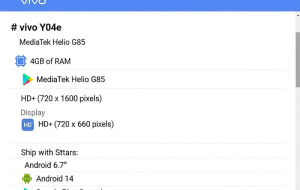 سر و کله ویوو Y04e تو کنسول گوگل پلی پیدا شد و بعضی از مشخصاتش هم فاش شد